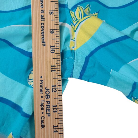Lily Pulitzer Cropped Pants Girls 10 (28x23) Beach Blue Summer Ocean - Picture 11 of 11
